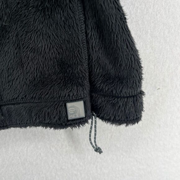 MOUNTAIN HARDWEAR Sweatshirt Womens L Sherpa Fleece High Collar Deep Pile Black - Picture 8 of 15
